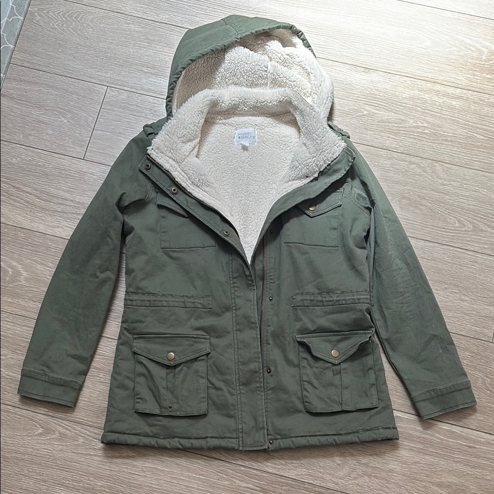 Market & Spruce Green Jacket with Hood